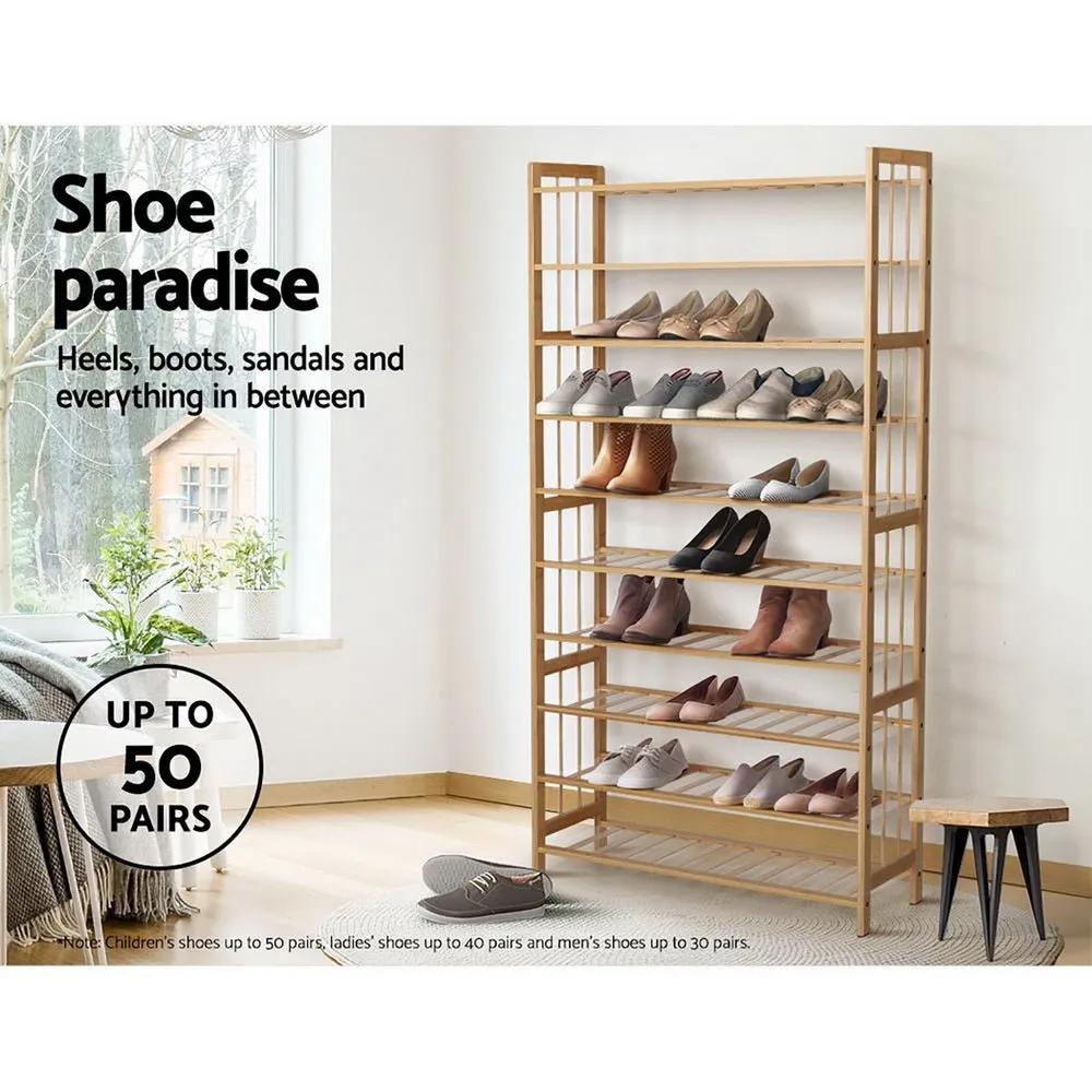 10-Tier Bamboo Storage Shelf