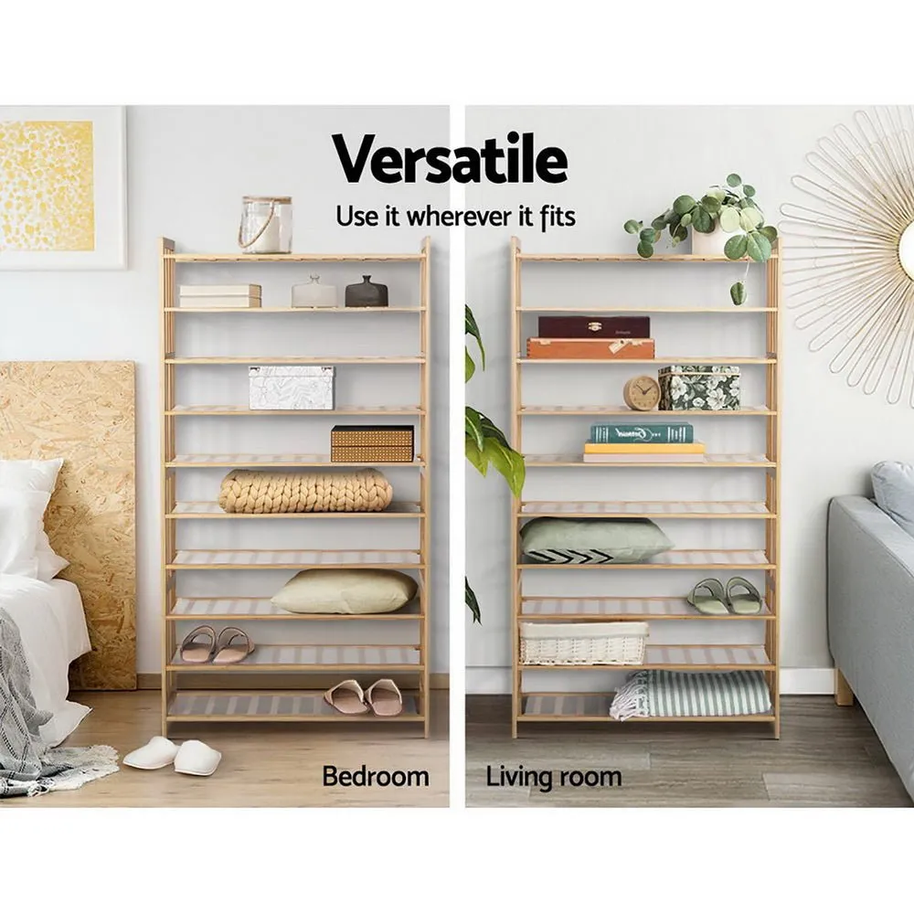 10-Tier Bamboo Storage Shelf