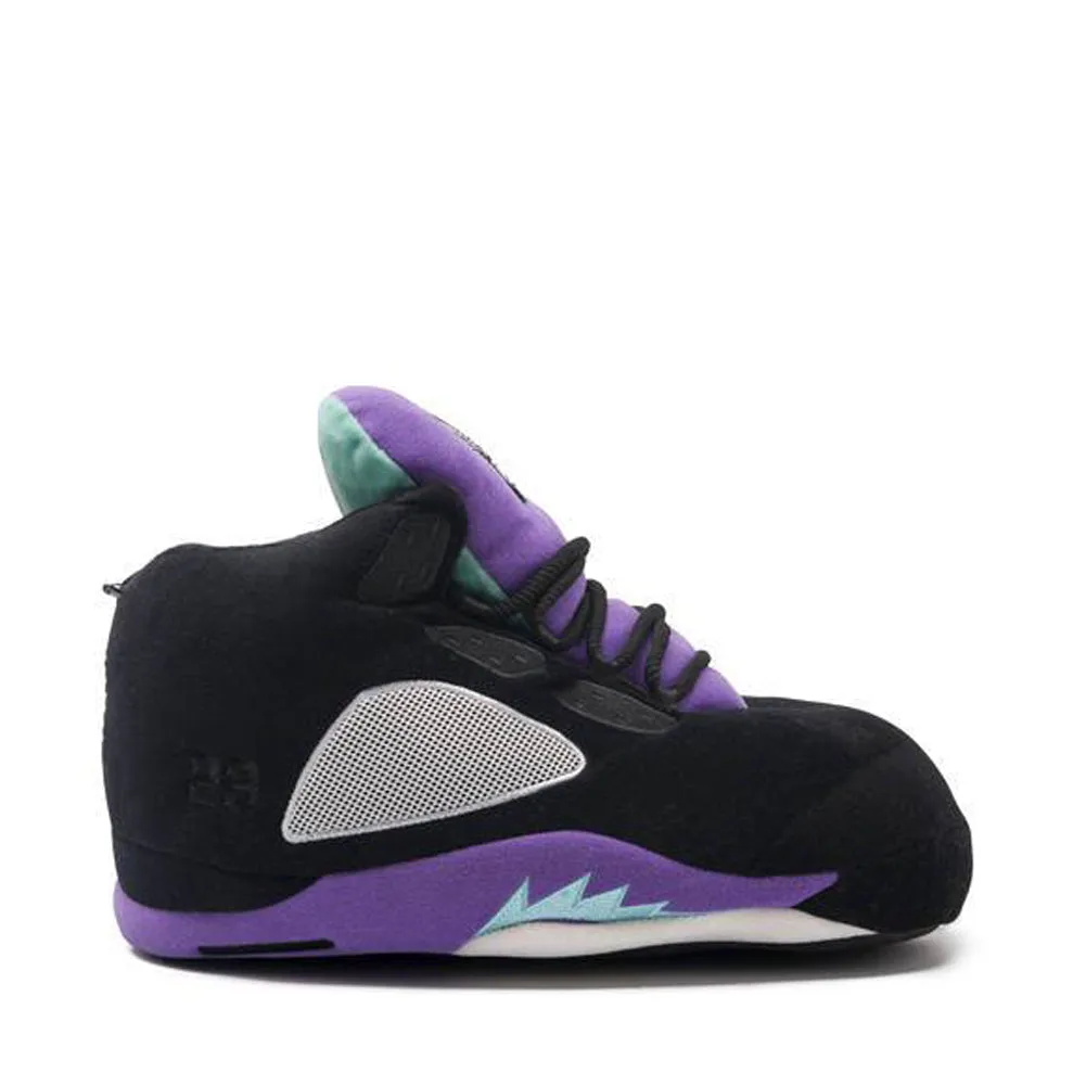 AJ 5 Retro Hi Top Purple Trainer Sneaker Slippers