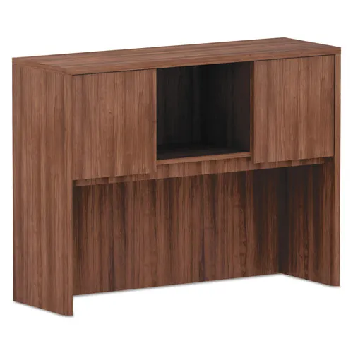 Alera Valencia Series Hutch With Doors, 4 Compartments, 64.75w X 15d X 35.38h, Espresso