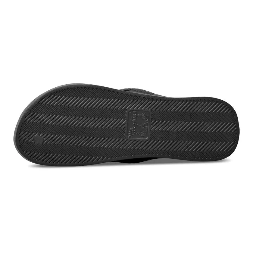 Arch support flip flops in black