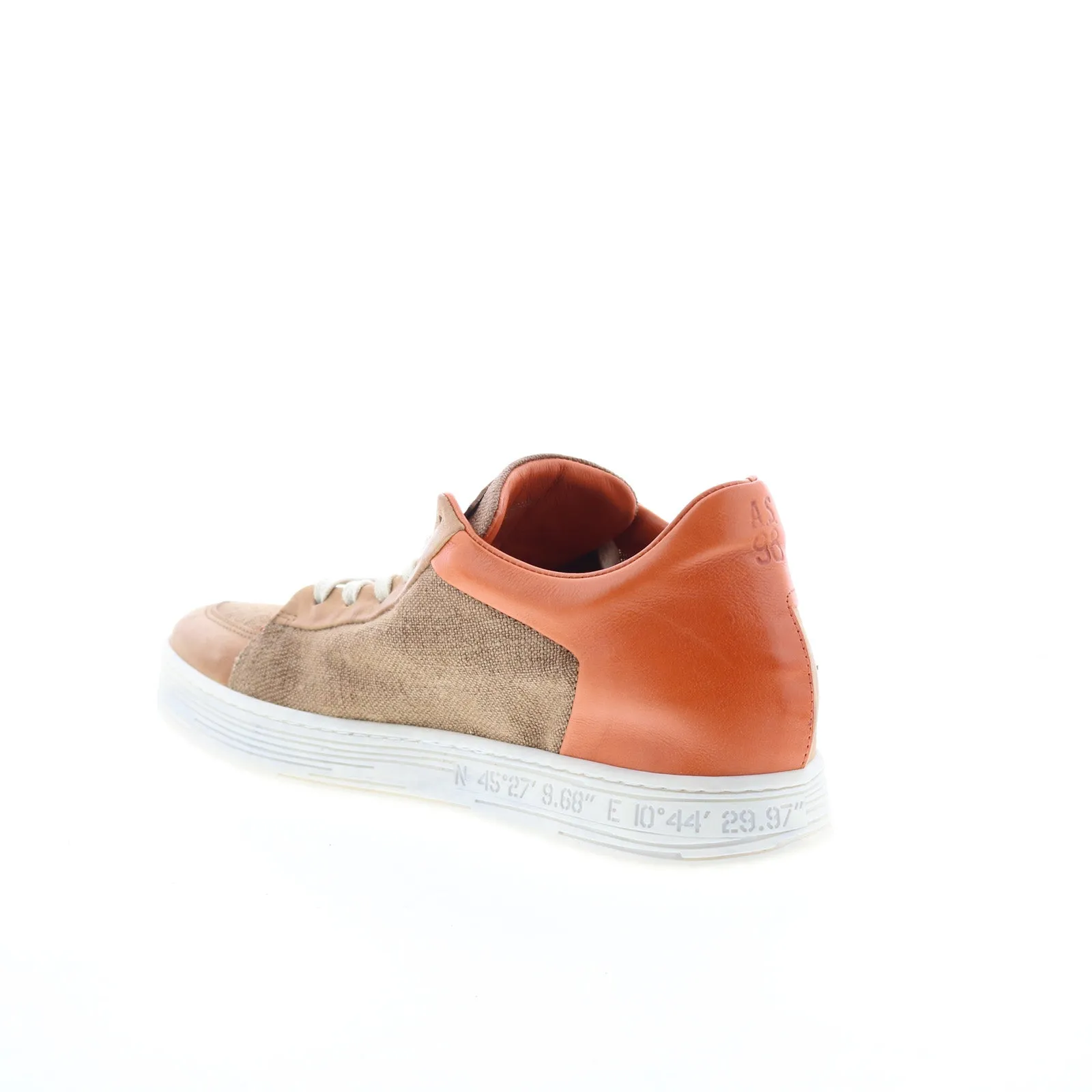 A.S. 98 Alfie Womens Brown Canvas Lace Up Lifestyle Sneakers Shoes