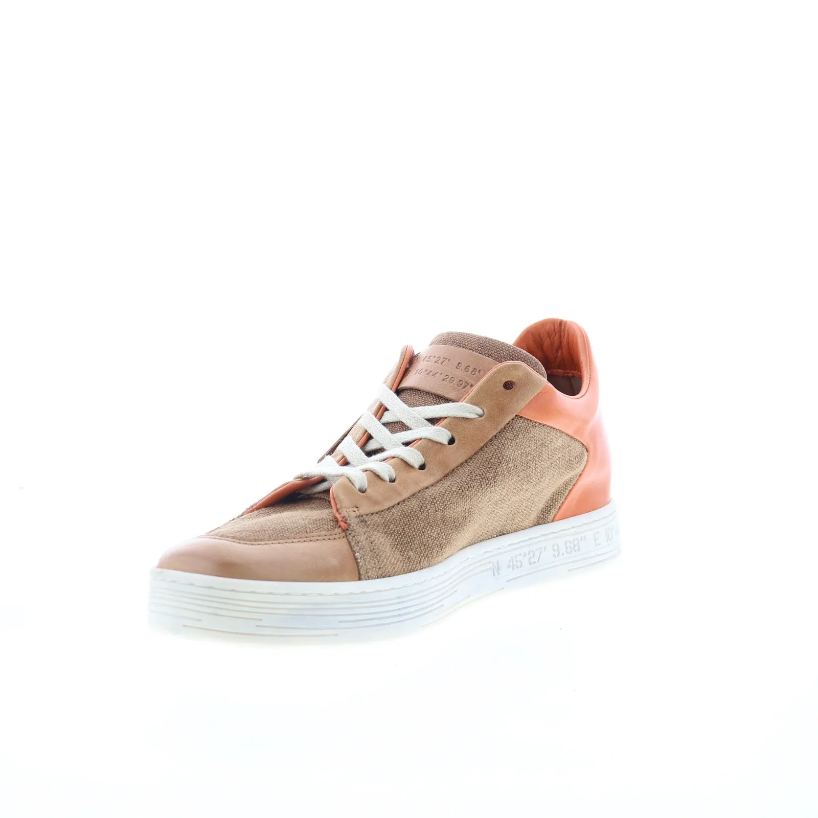 A.S. 98 Alfie Womens Brown Canvas Lace Up Lifestyle Sneakers Shoes