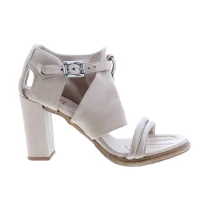 A.S. 98 Bray A85005-101 Womens Beige Leather Hook & Loop Block Heels Shoes