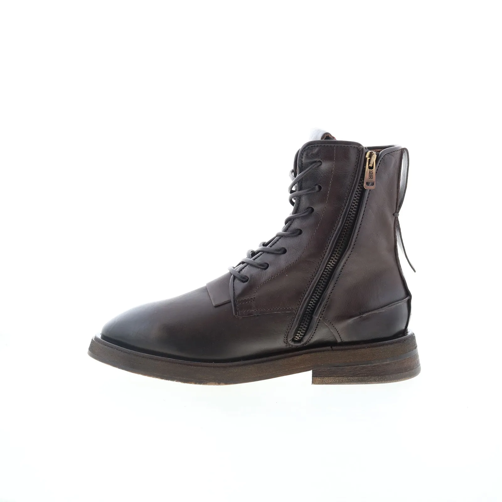 A.S. 98 Chevy Womens Brown Leather Lace Up Casual Dress Boots