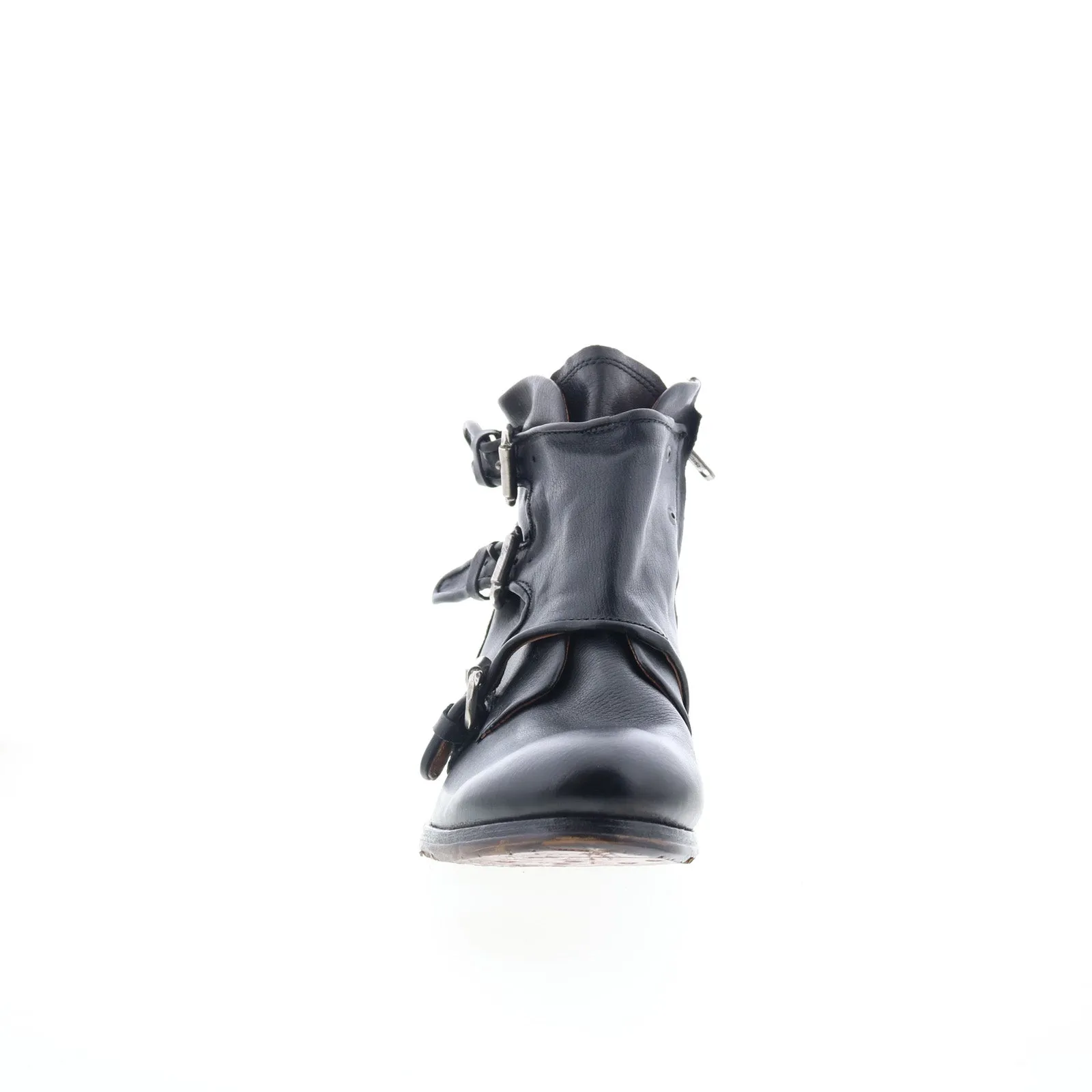 A.S. 98 Copper Mens Black Leather Zipper Casual Dress Boots
