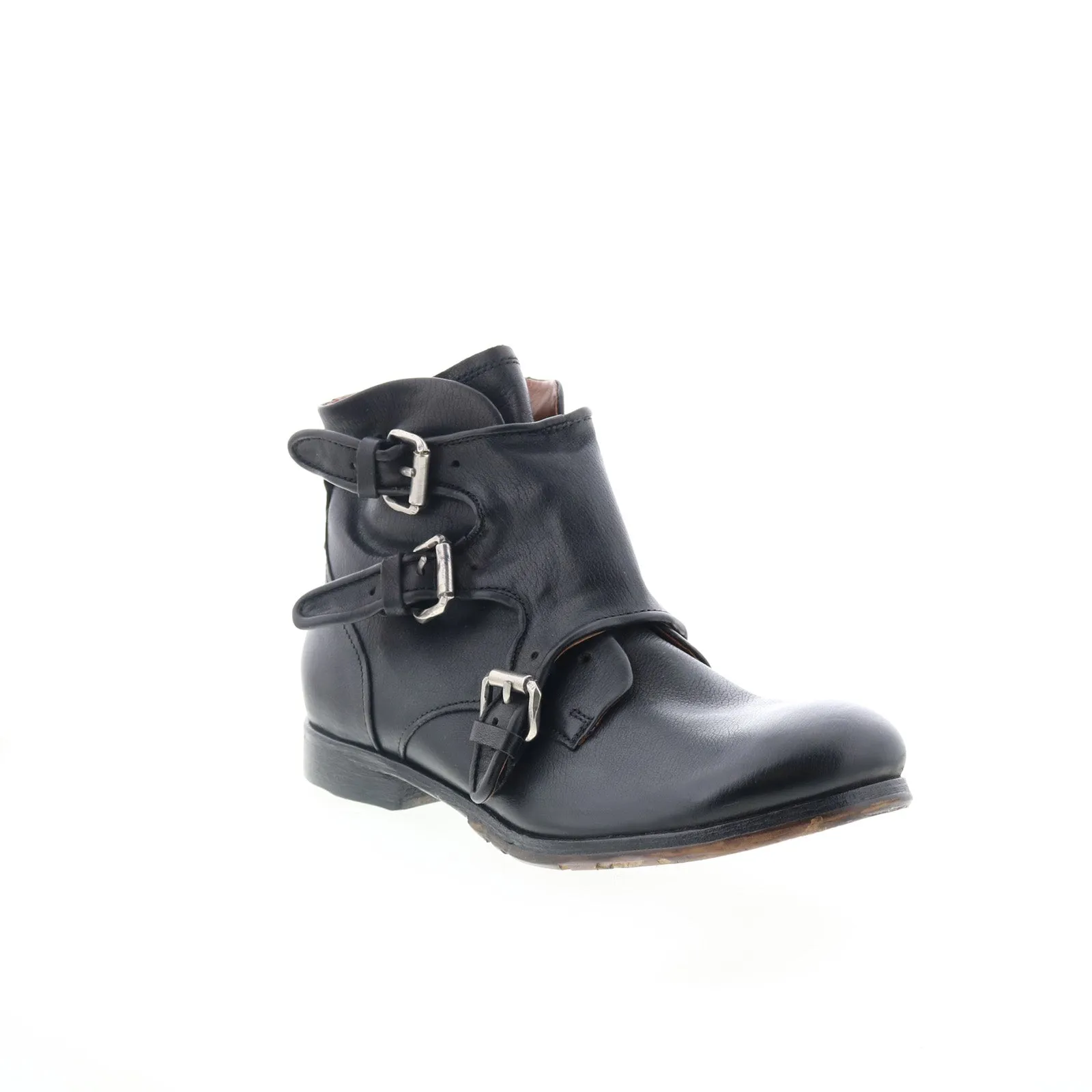A.S. 98 Copper Mens Black Leather Zipper Casual Dress Boots
