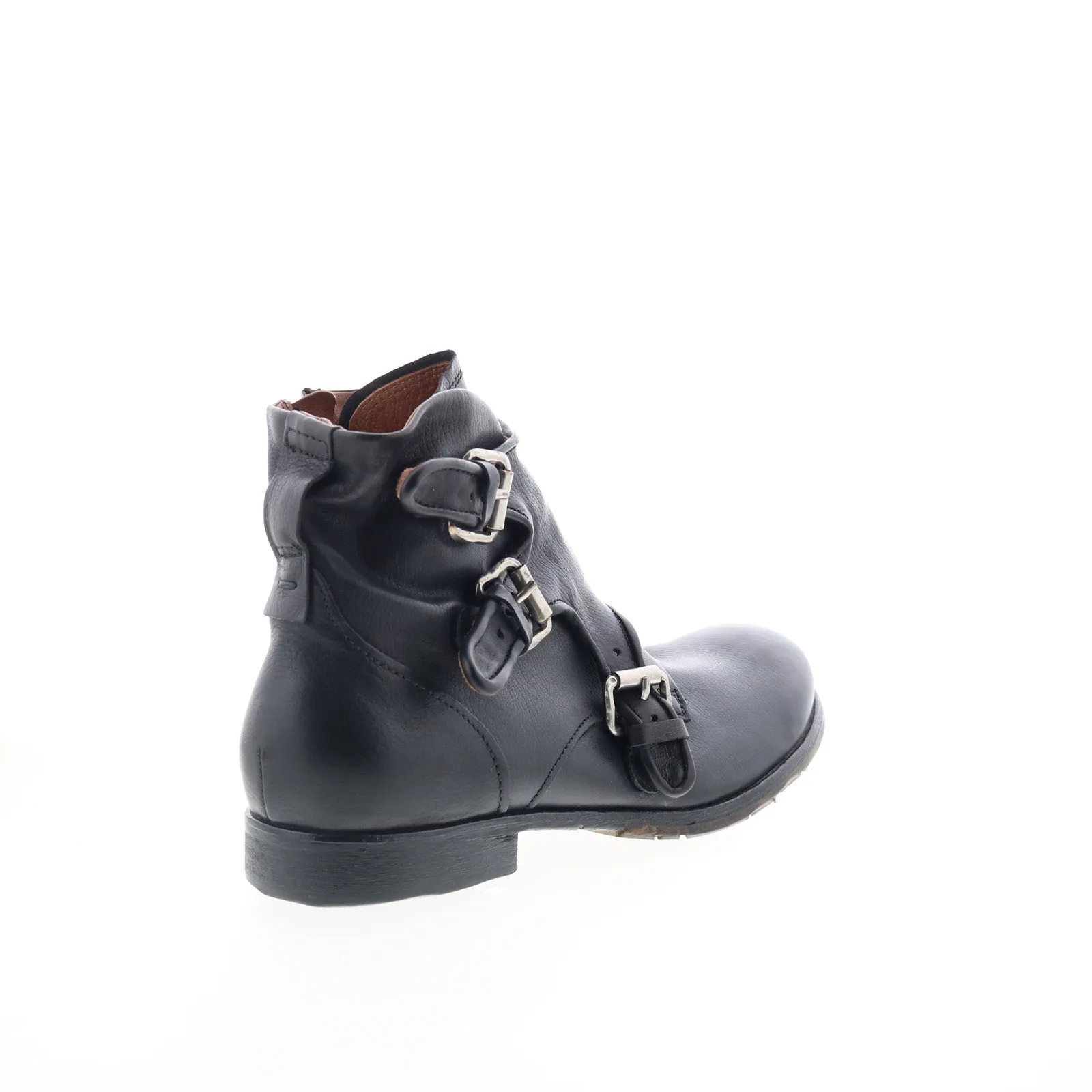 A.S. 98 Copper Mens Black Leather Zipper Casual Dress Boots