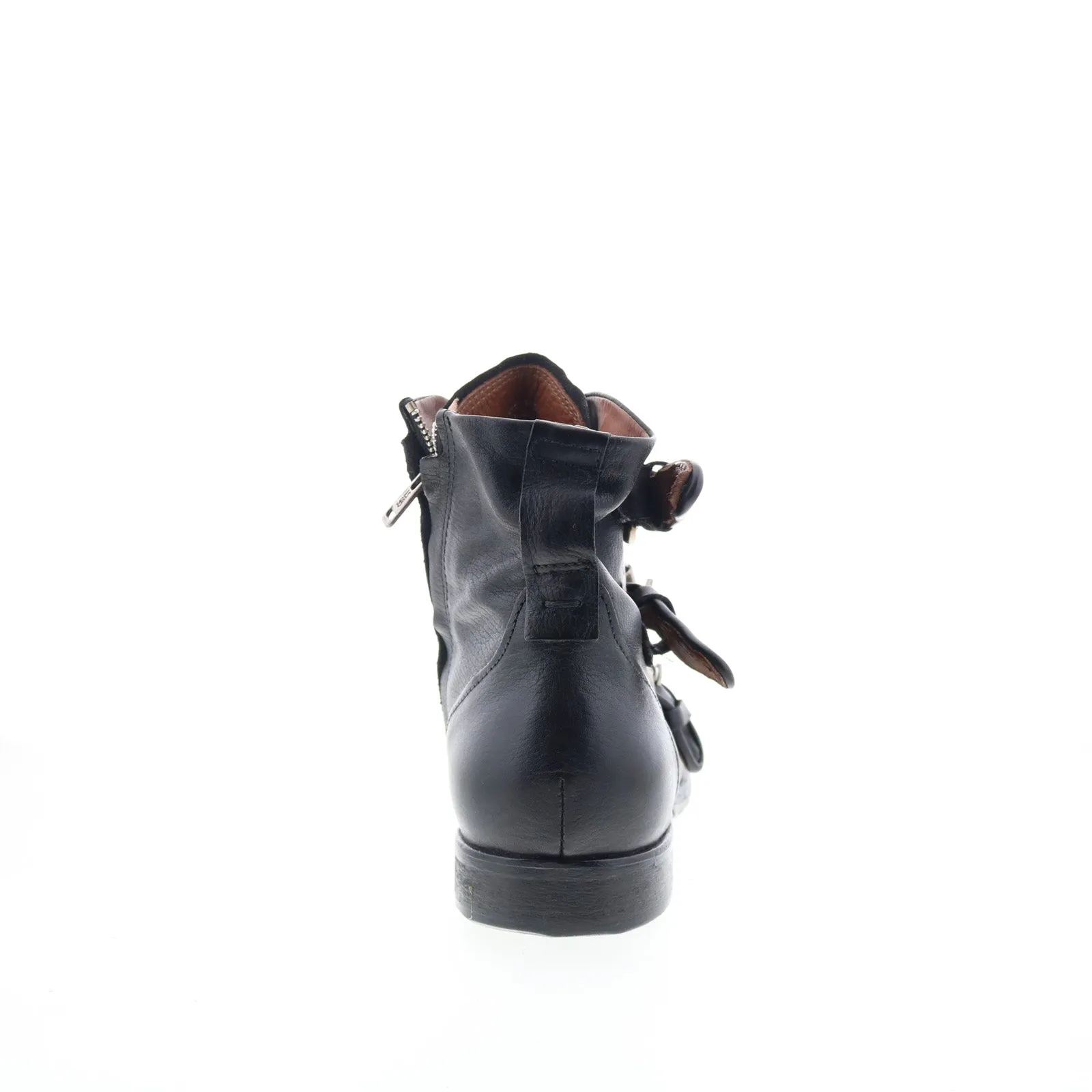 A.S. 98 Copper Mens Black Leather Zipper Casual Dress Boots