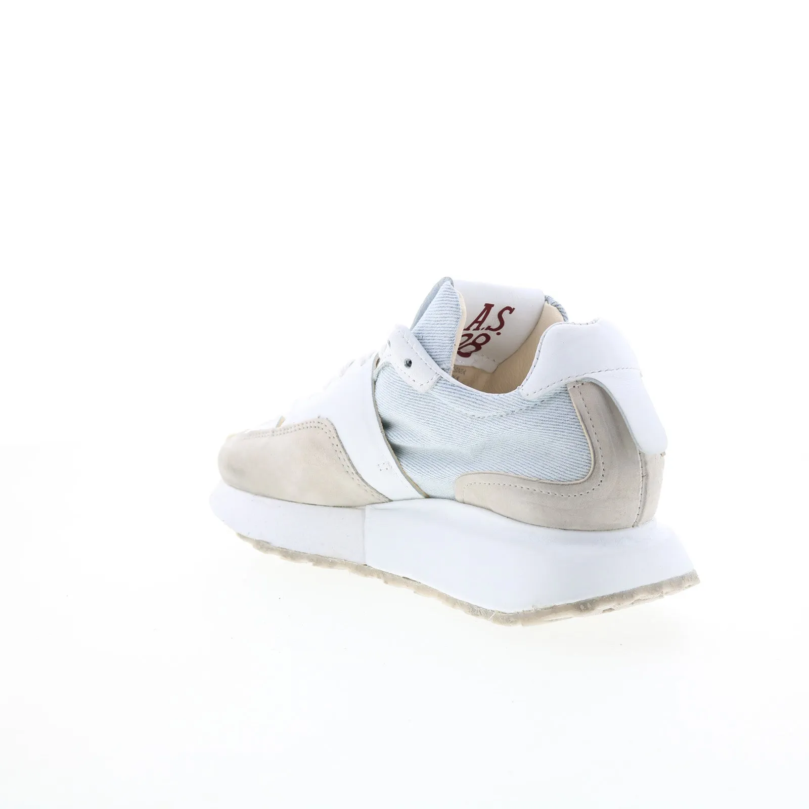 A.S. 98 Evander Womens White Synthetic Lace Up Lifestyle Sneakers Shoes