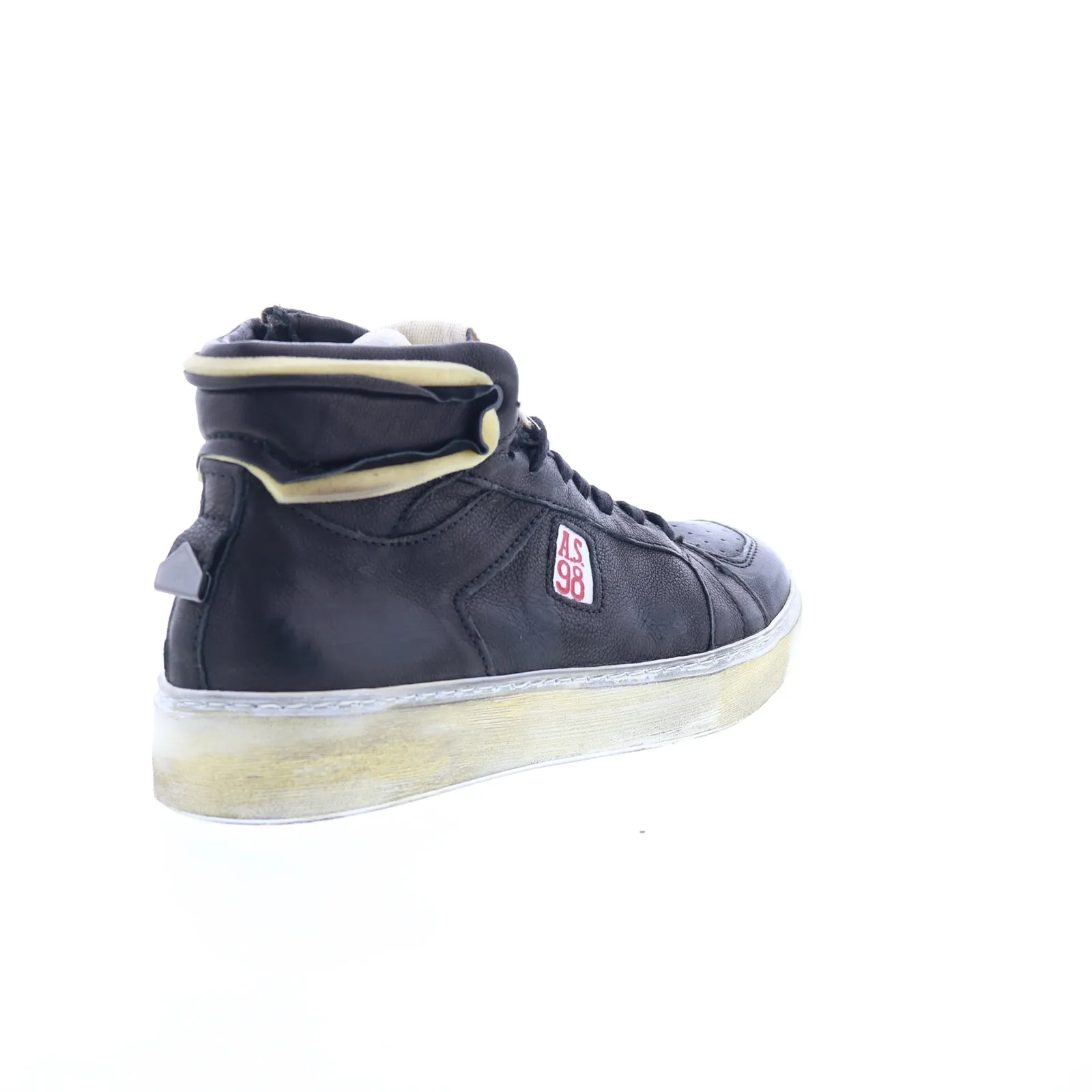 A.S. 98 Folie Mens Blue Leather Zipper Lifestyle Sneakers Shoes