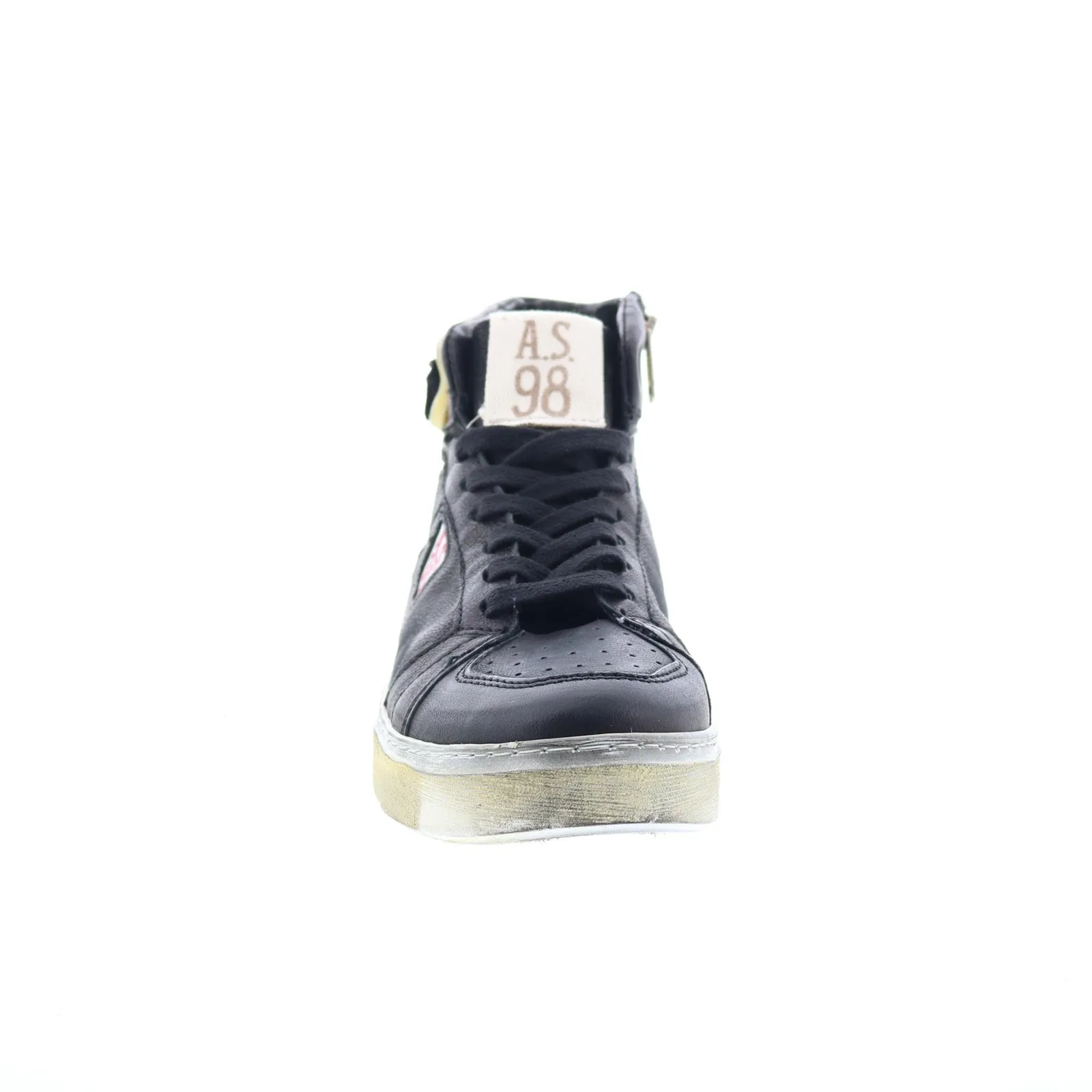 A.S. 98 Folie Mens Blue Leather Zipper Lifestyle Sneakers Shoes