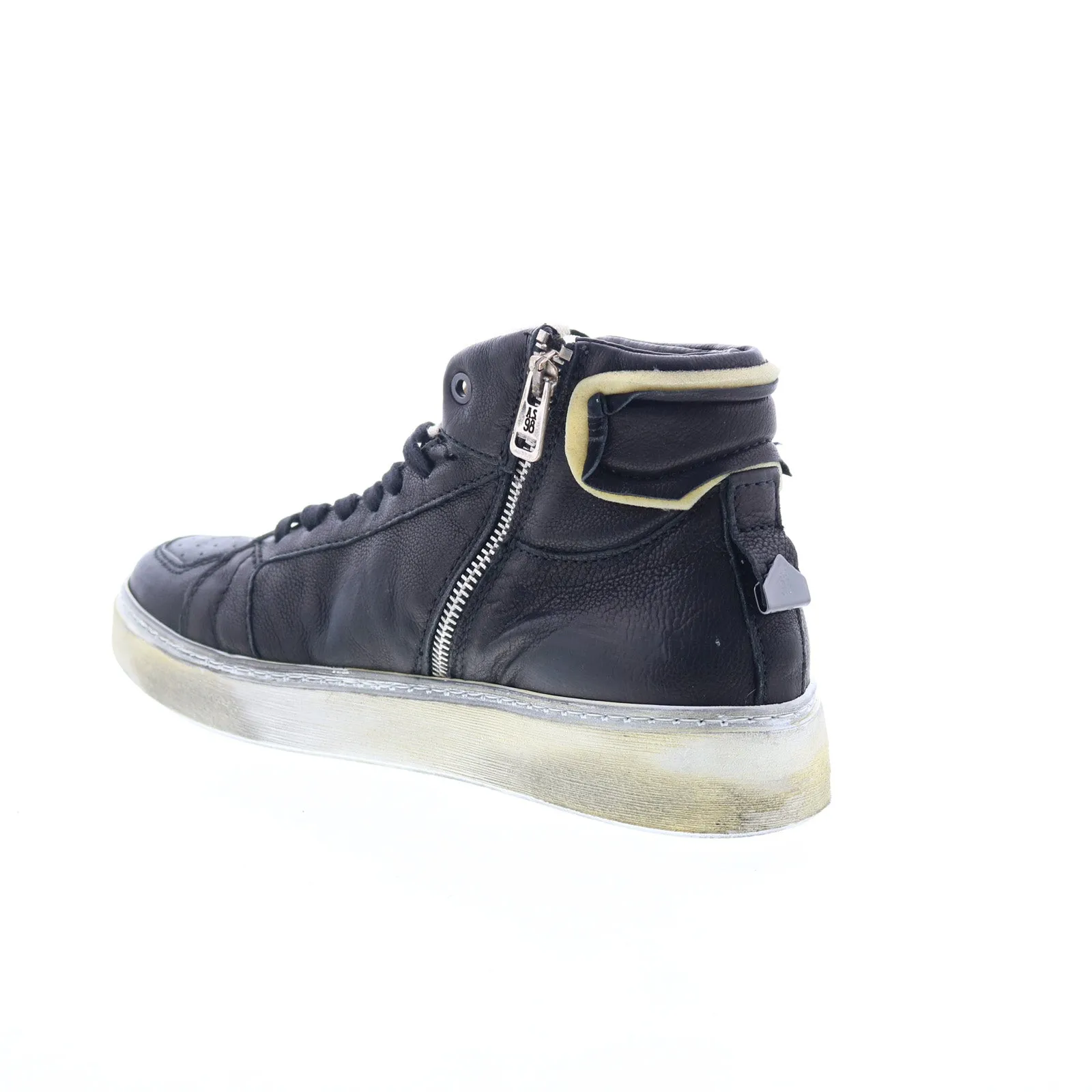 A.S. 98 Folie Mens Blue Leather Zipper Lifestyle Sneakers Shoes
