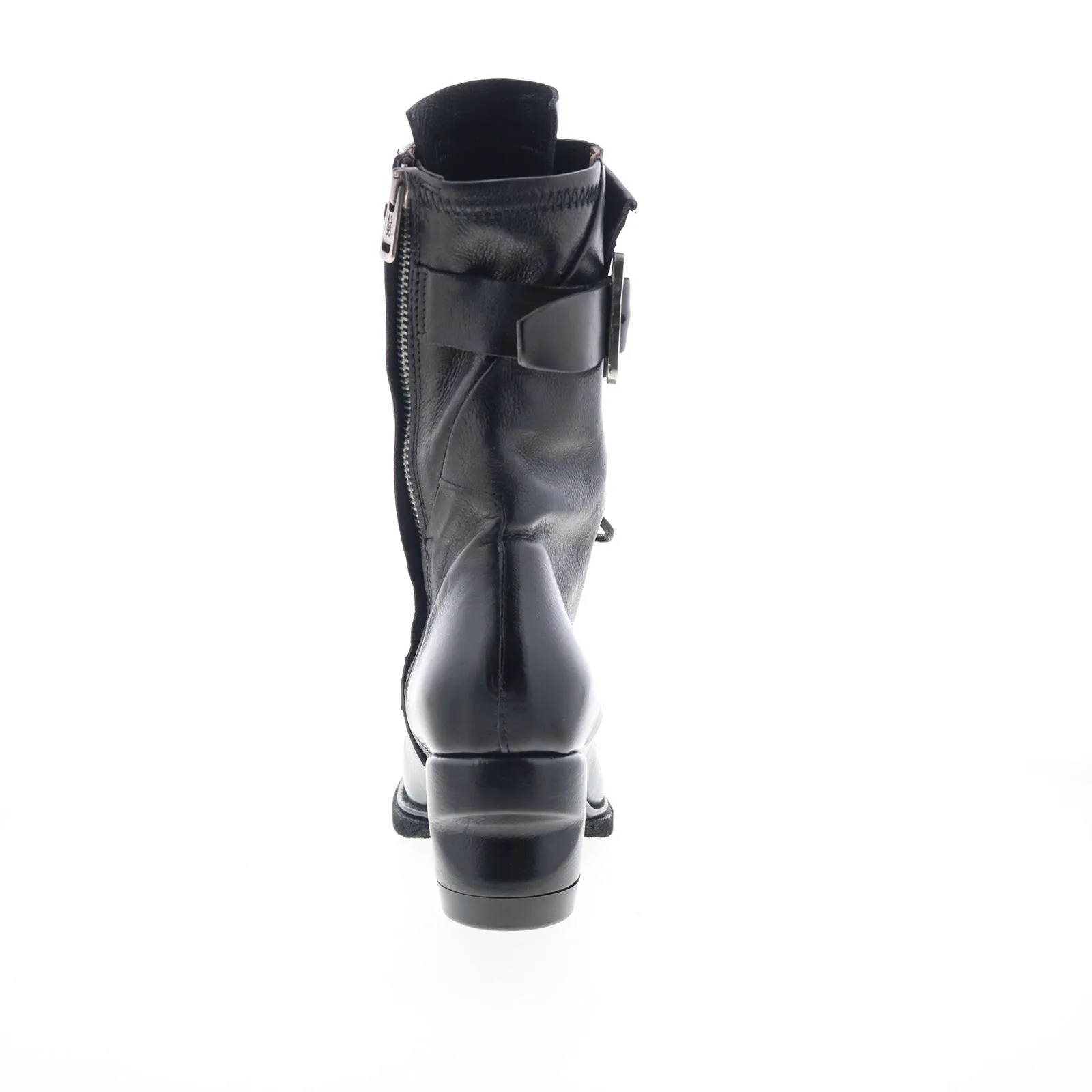 A.S. 98 Layne Womens Black Leather Zipper Casual Dress Boots