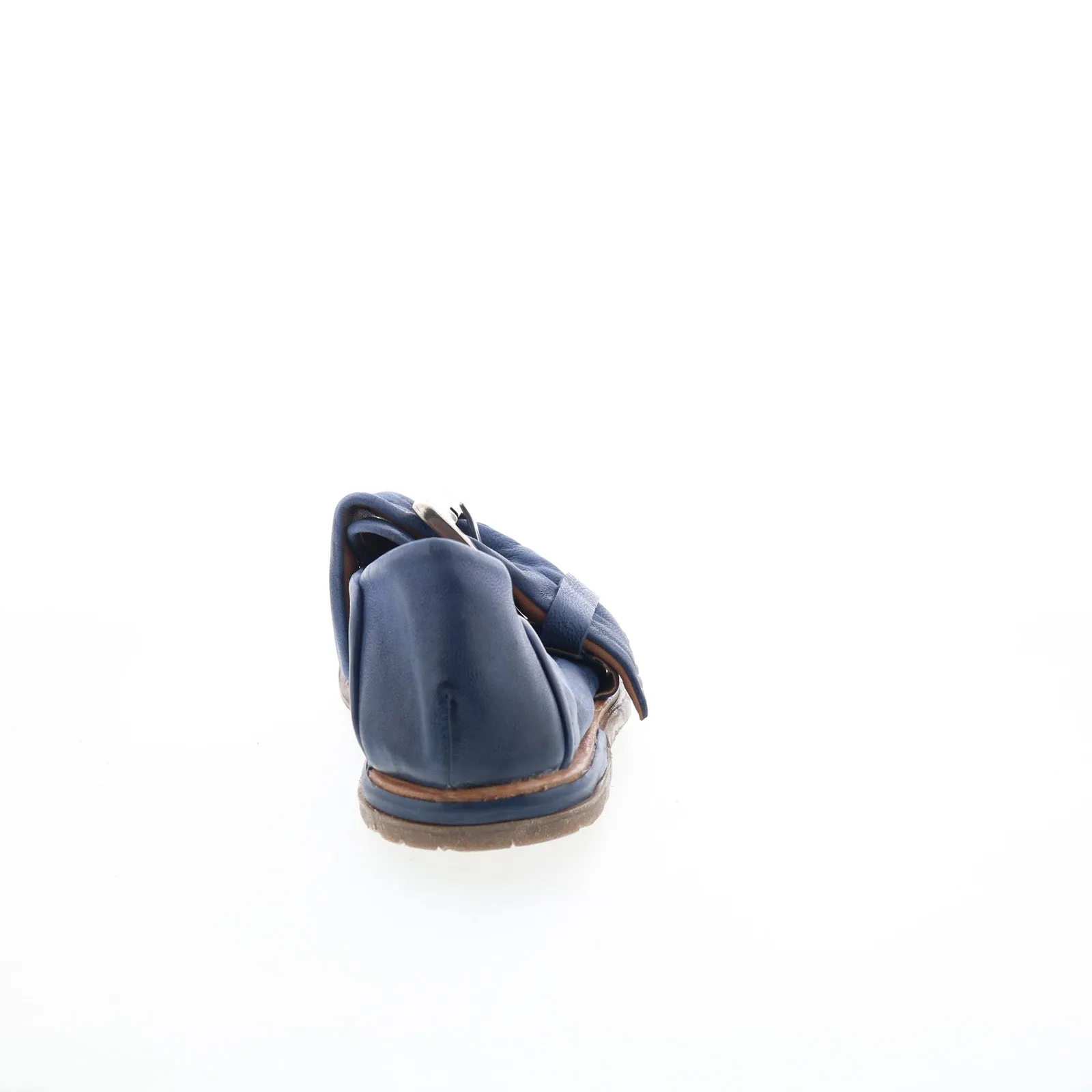 A.S. 98 Thaine Womens Blue Leather Hook & Loop Loafer Flats Shoes