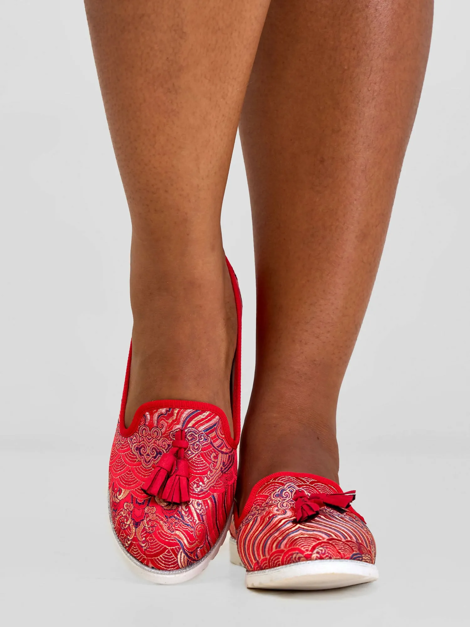 Be Unique Timeless Multicolored Loafers - Red