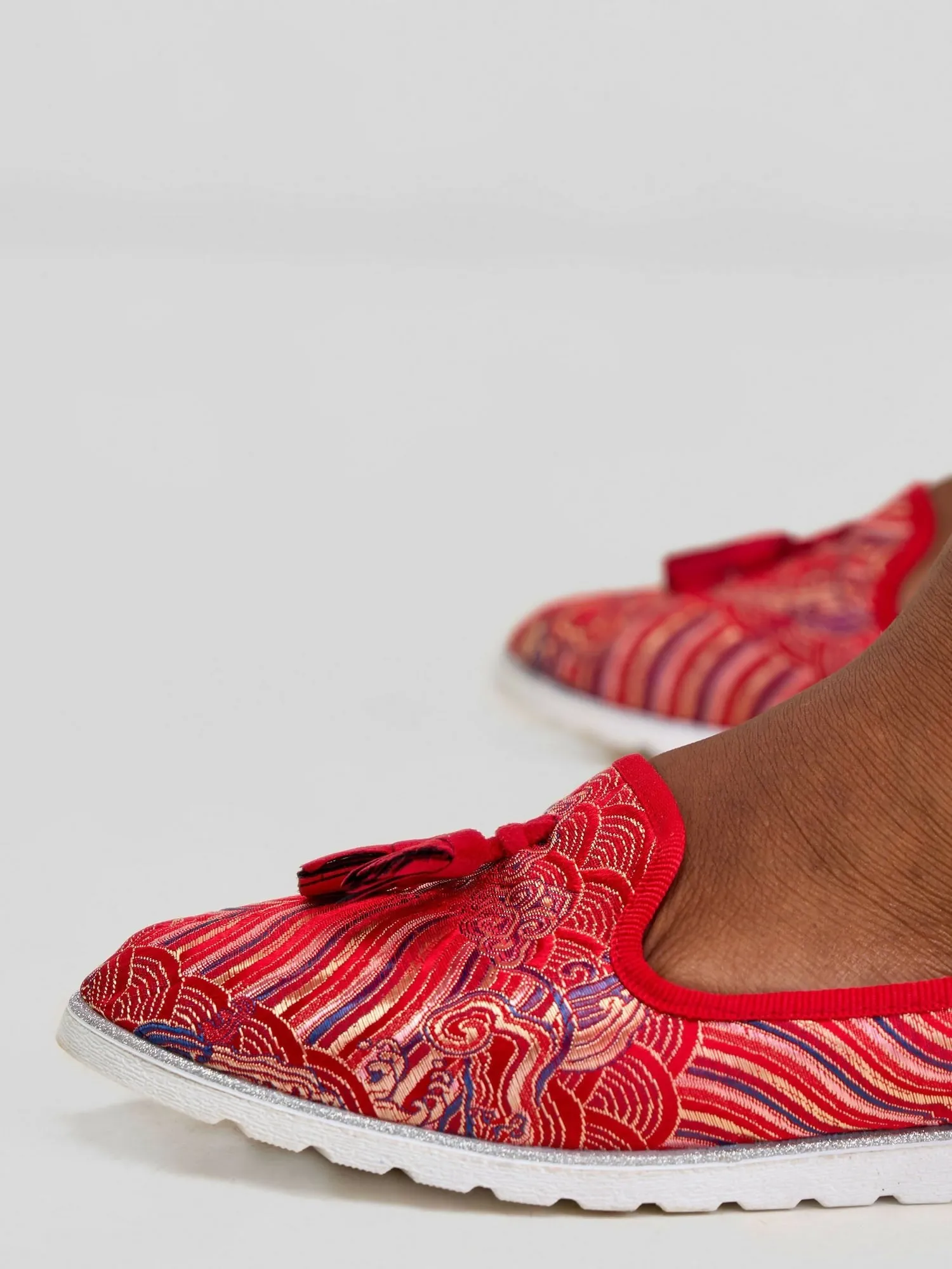Be Unique Timeless Multicolored Loafers - Red