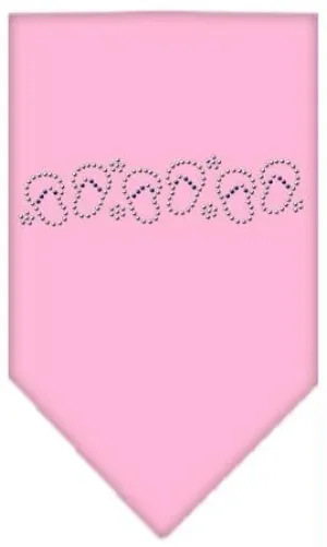 Beach Sandals Rhinestone Bandana Light Pink Small