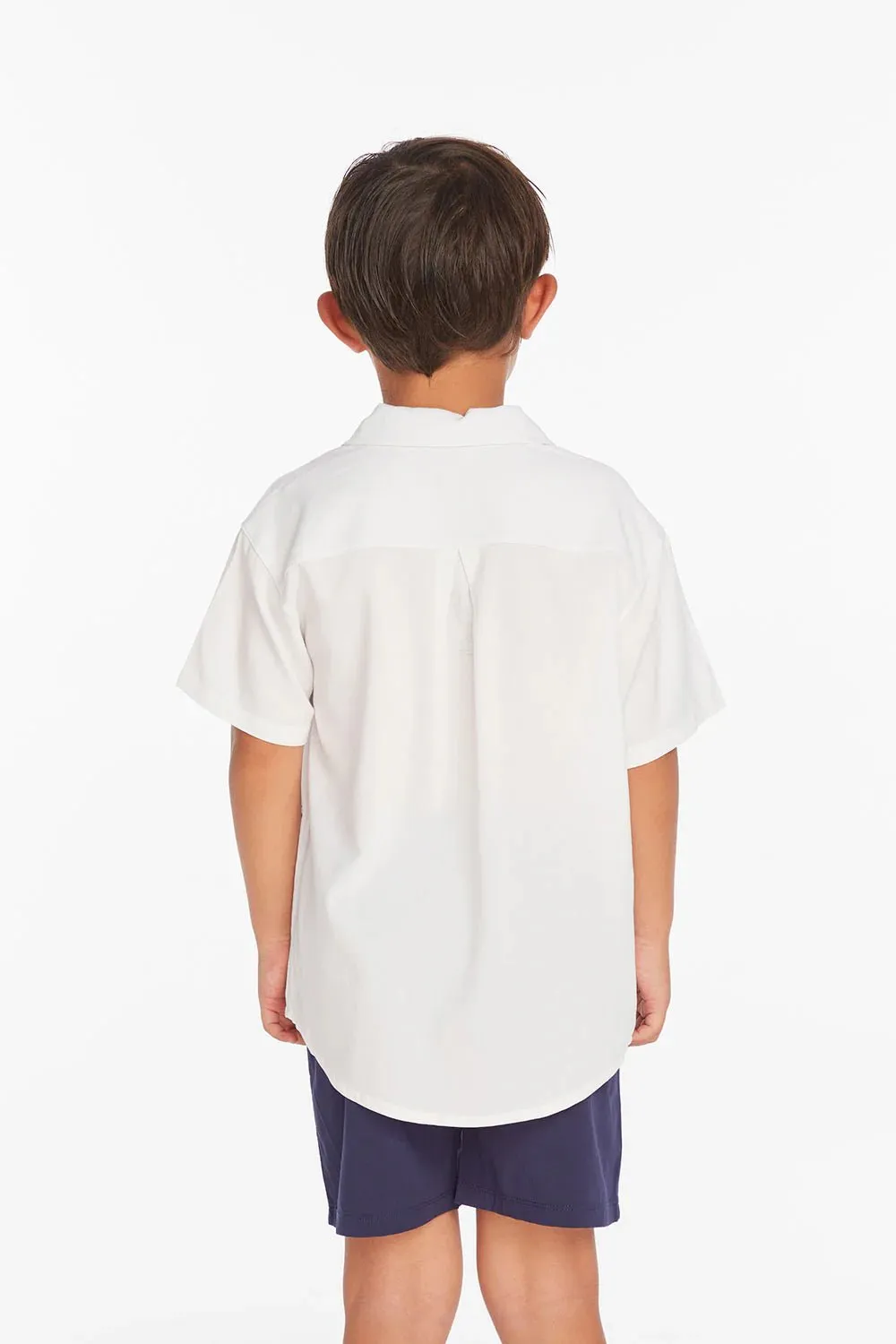 Chaser Kids Collared Button Down in White