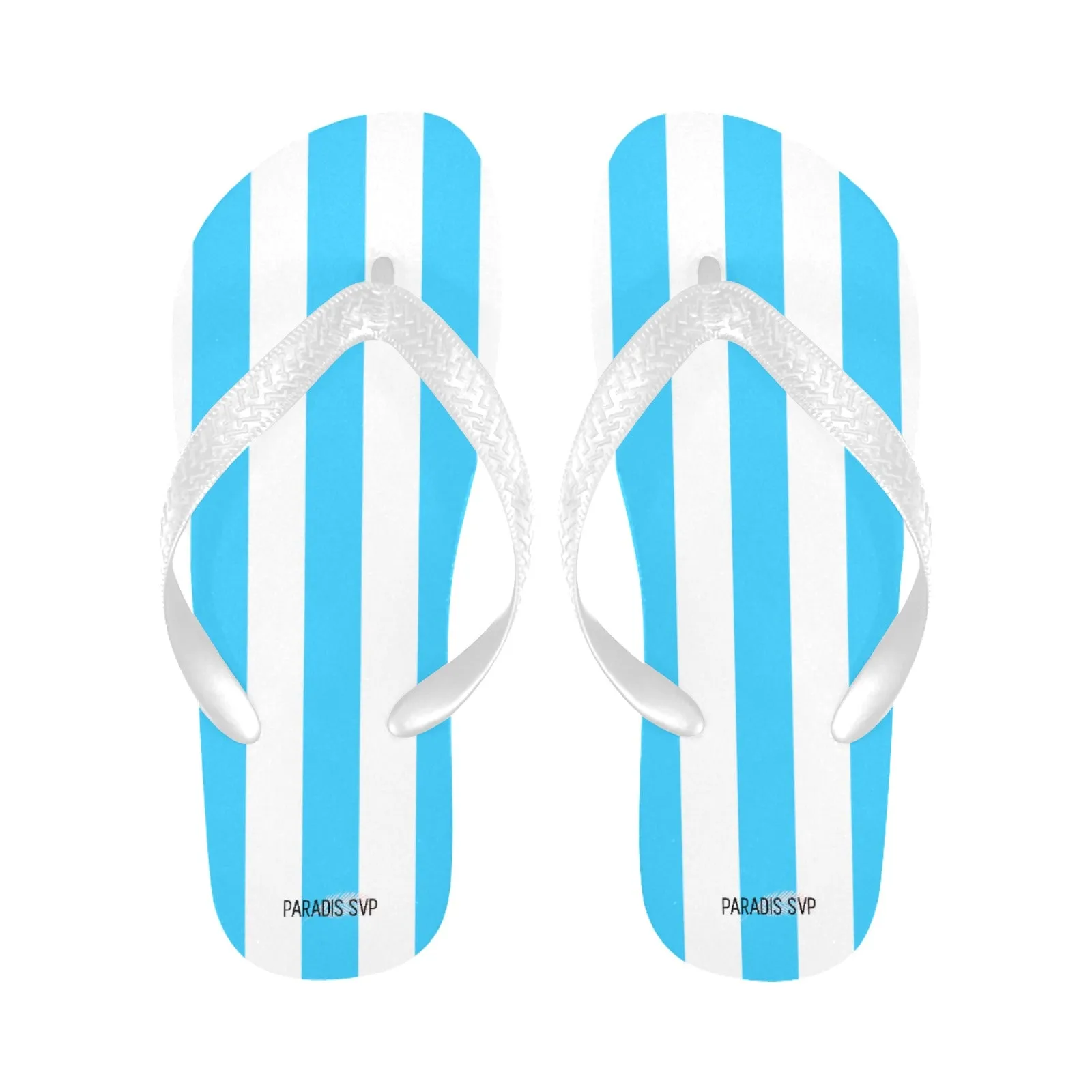 Coastal Cabana - Blue Striped Flip-Flops