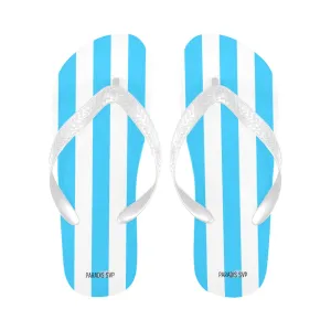 Coastal Cabana - Blue Striped Flip-Flops