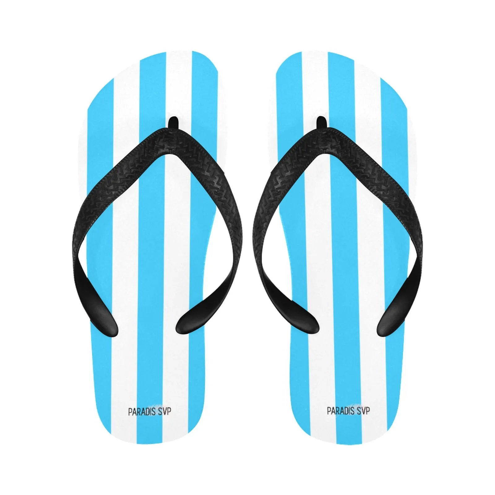 Coastal Cabana - Blue Striped Flip-Flops