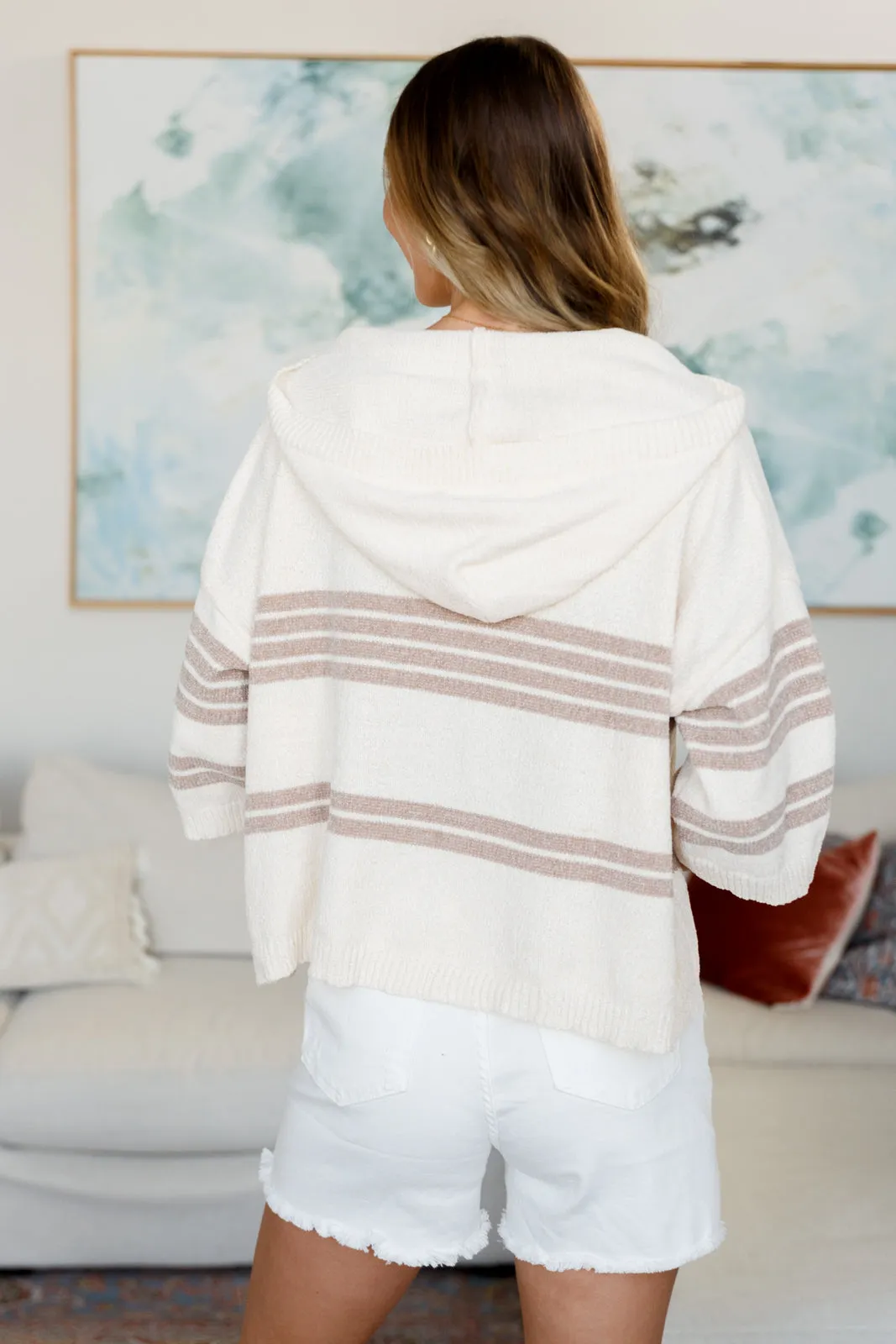 Cozy Striped Hoodie Top