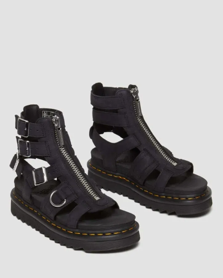 Dr Martens Olson Charcoal Grey Tumbled Nubuck Leather 31542057