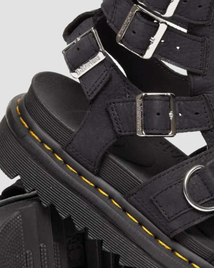 Dr Martens Olson Charcoal Grey Tumbled Nubuck Leather 31542057