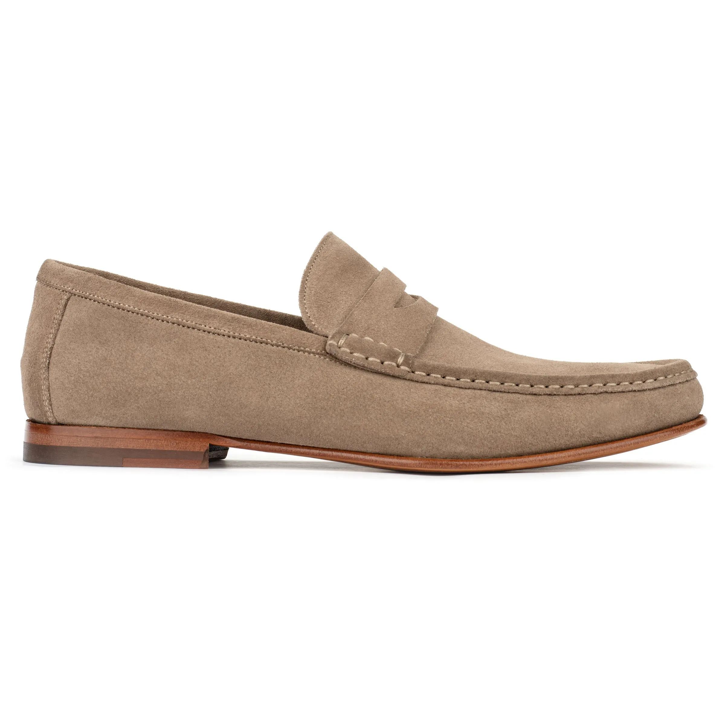 Dylan Taupe Suede Penny Loafer