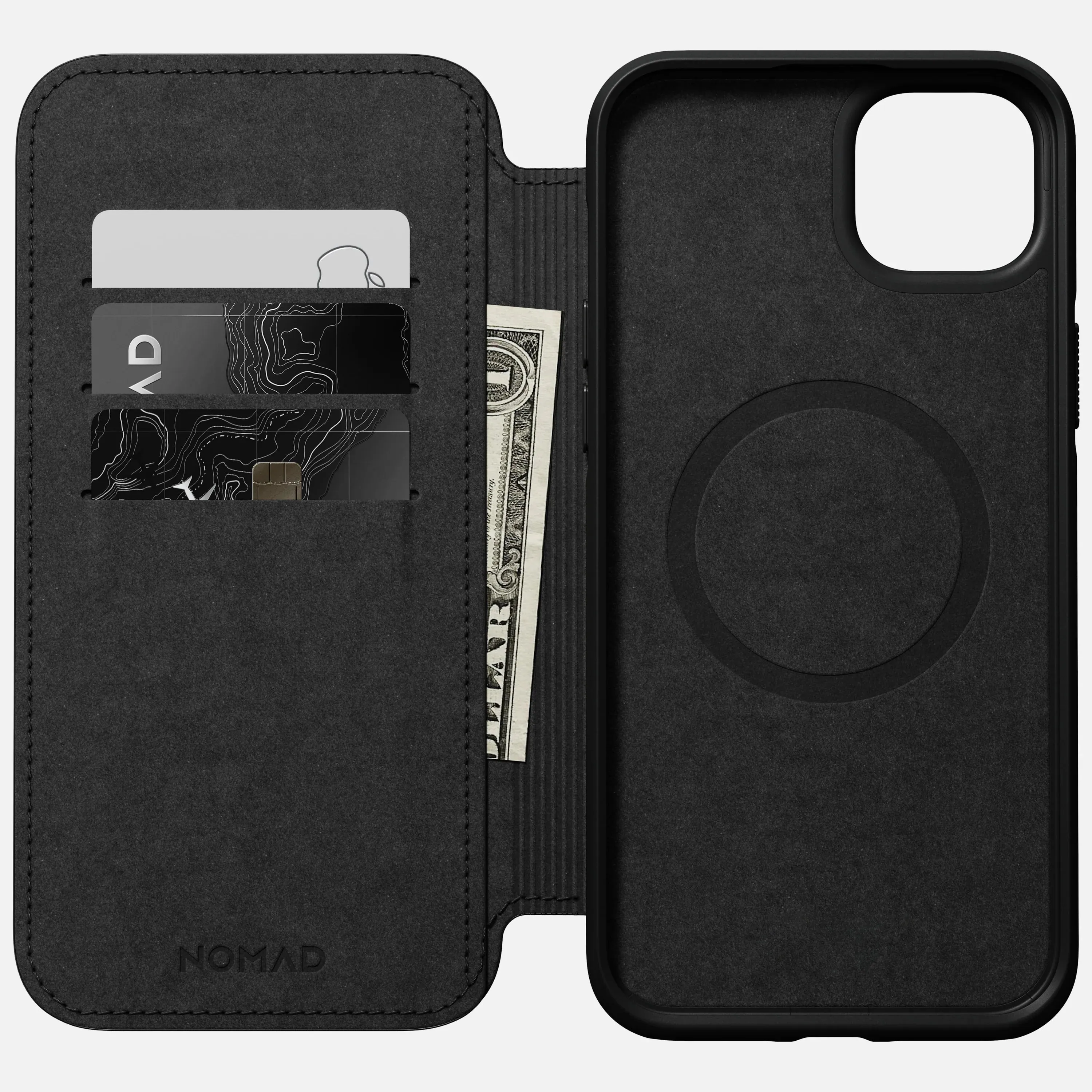 EOL Nomad Modern Leather Folio voor iPhone 14 Plus - Rustiek Bruin