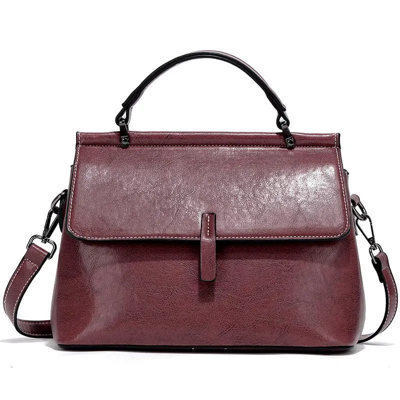 Fashion Large-capacity Leather Commuter Handbag