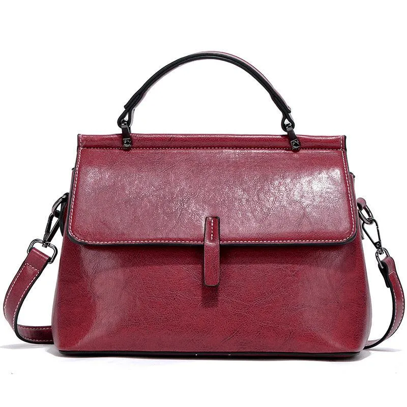 Fashion Large-capacity Leather Commuter Handbag