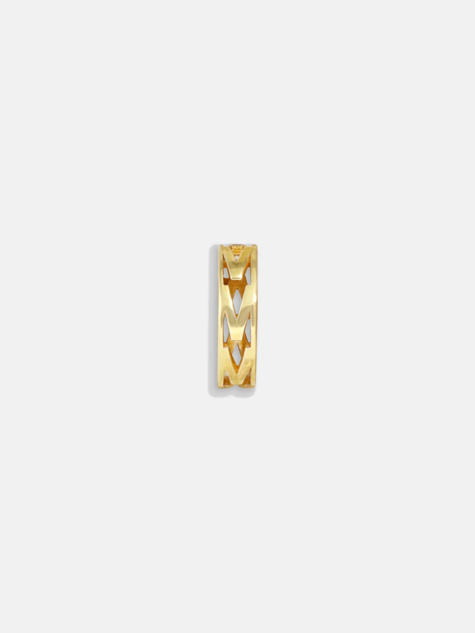 Gold Initial Bead Charm - M