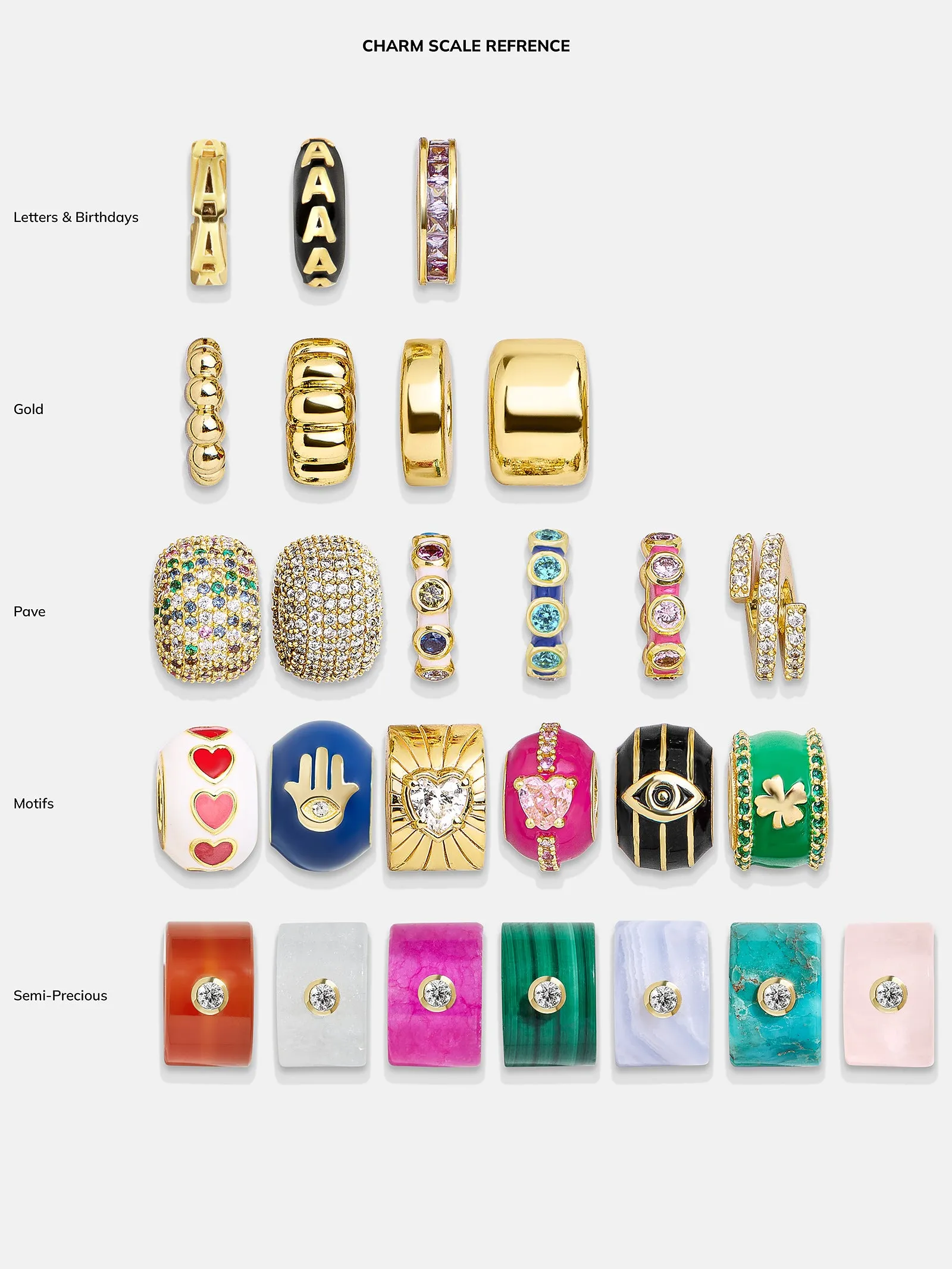 Gold Initial Bead Charm - S