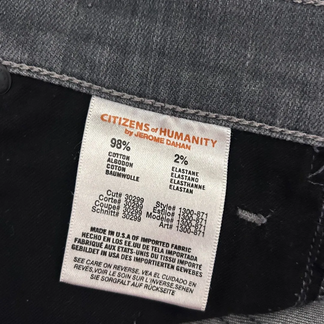 Gray Wash Avedon Low Rise Skinny Jeans