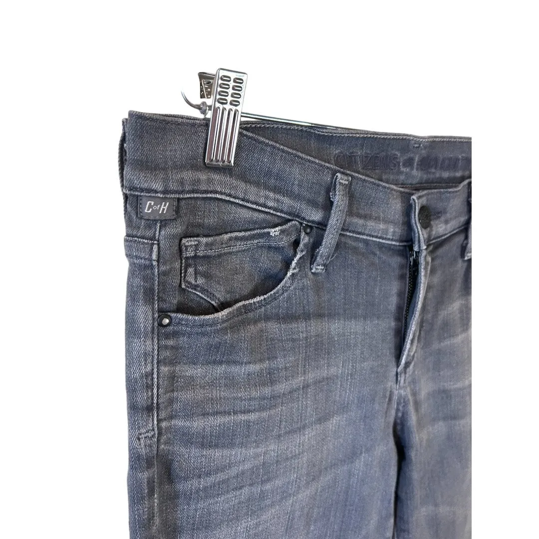 Gray Wash Avedon Low Rise Skinny Jeans