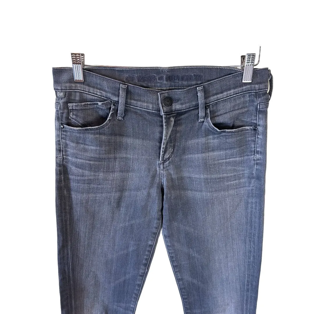 Gray Wash Avedon Low Rise Skinny Jeans
