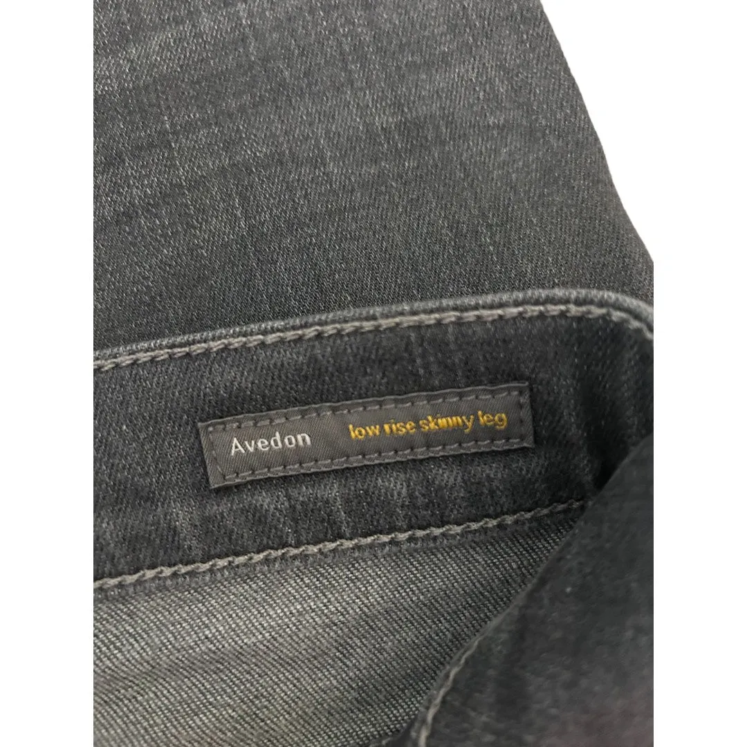 Gray Wash Avedon Low Rise Skinny Jeans