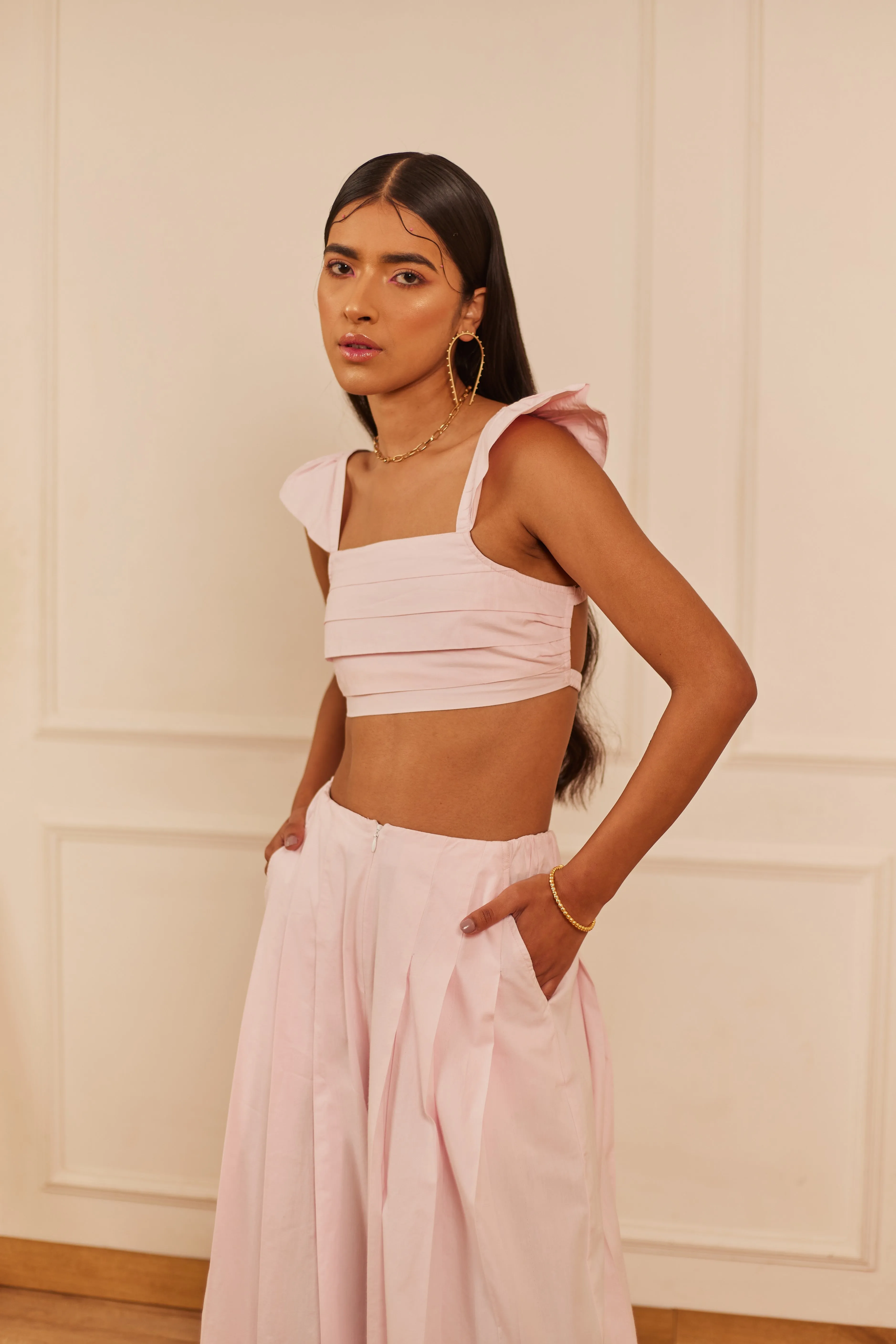 Kamal pleated coordinated set