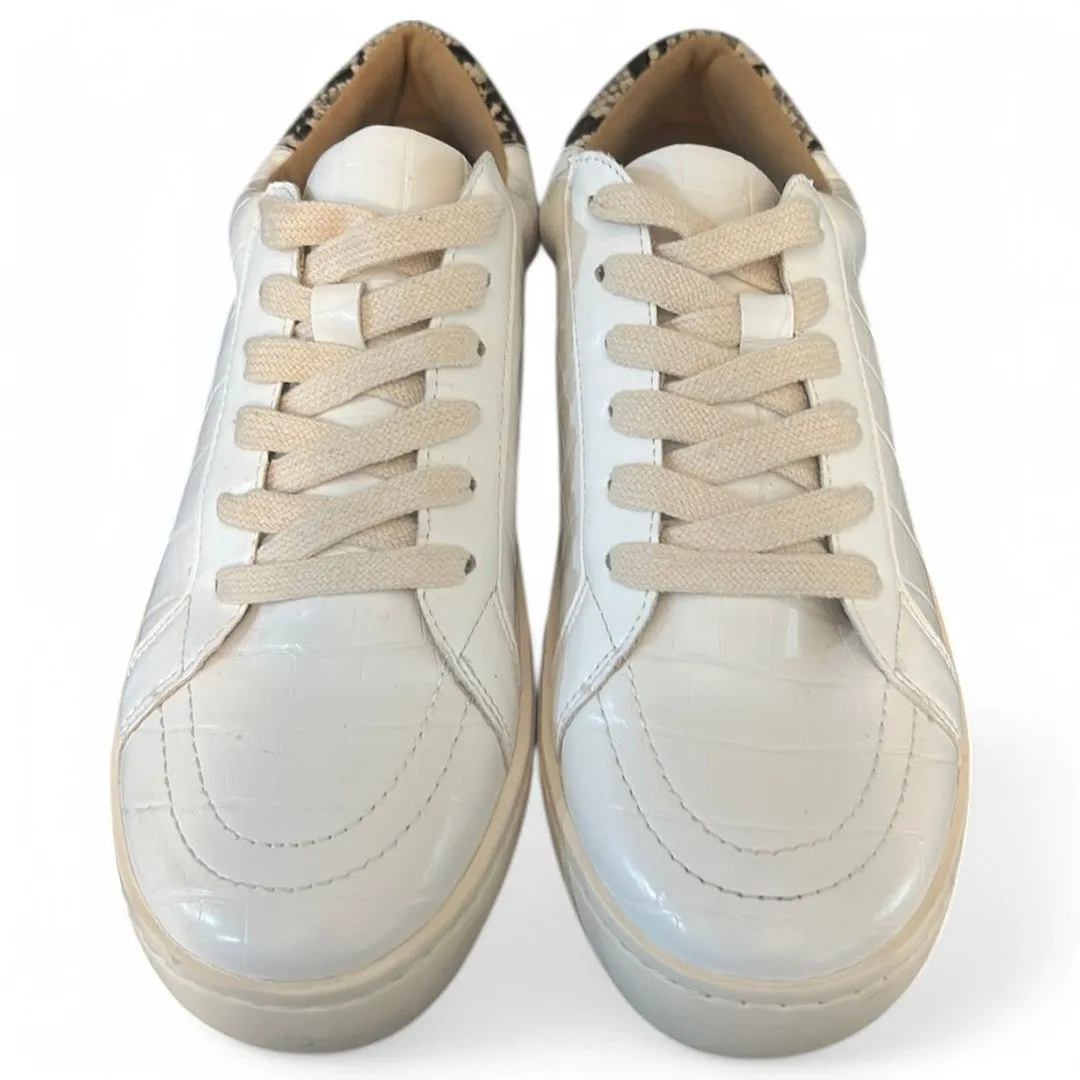 Kimia White Multi Animal Print Sneakers