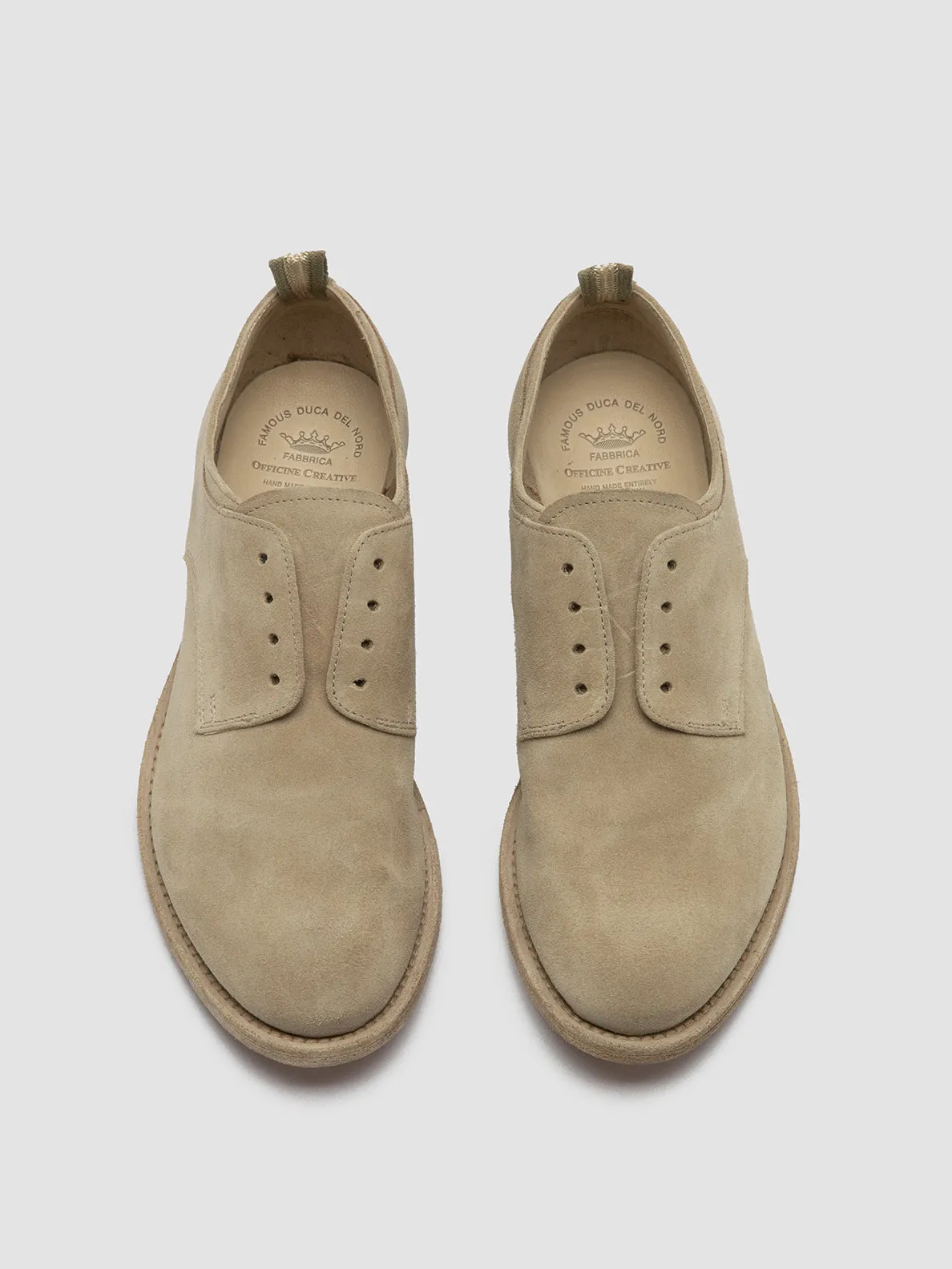 LEXIKON 501 - Beige Suede Derby Shoes