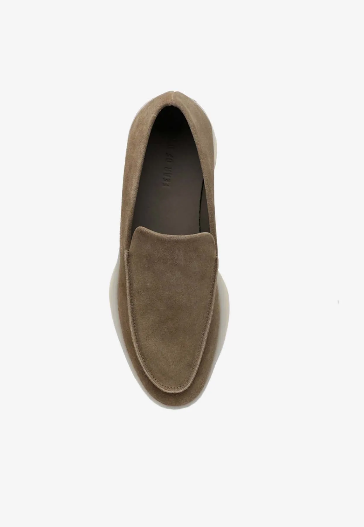 Logo Patch Suede Loafers