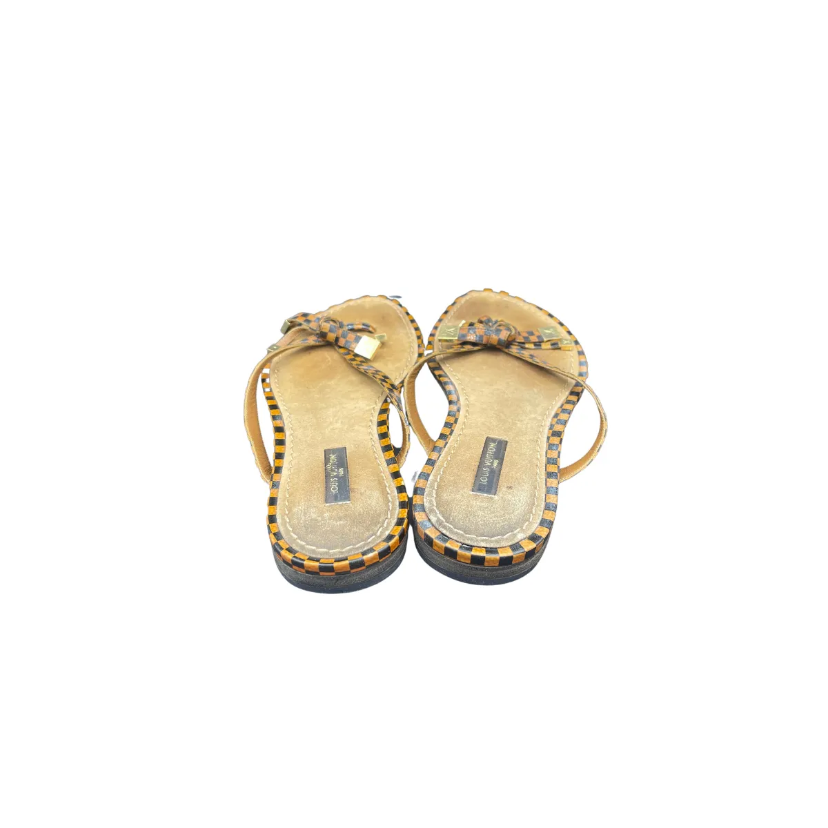 Louis Vuitton Flip Flops Checked Pattern