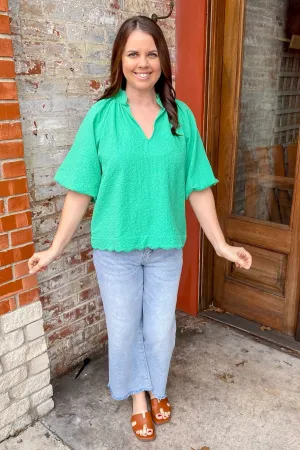 Meadow Breeze Green Top
