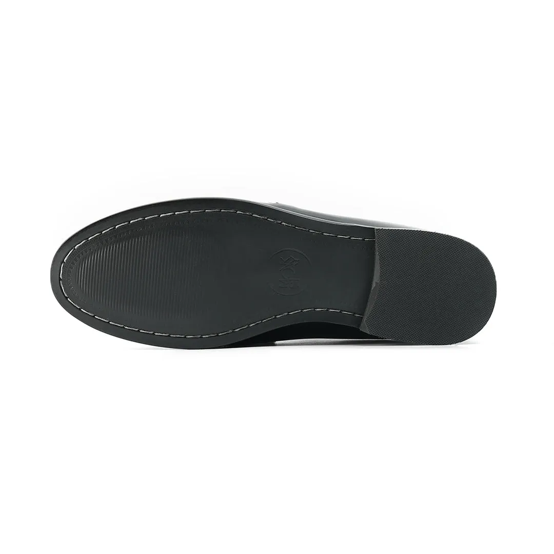 Monkstory Eclecta Glossy Side Buckle Slip Ons - Blue/Black