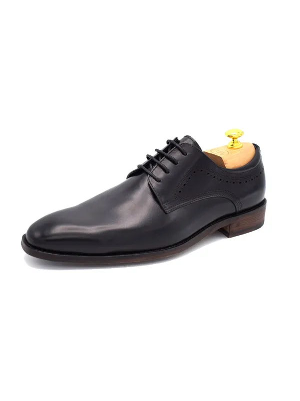 Paolo Vandini Black Derby Shoes