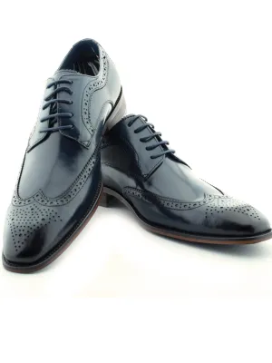 Paolo Vandini Navy LEATHER Shoes