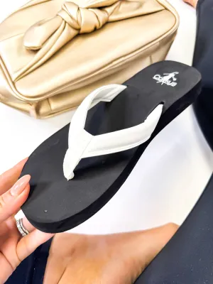 Presale: Corky's White Summer Plans Flip Flops