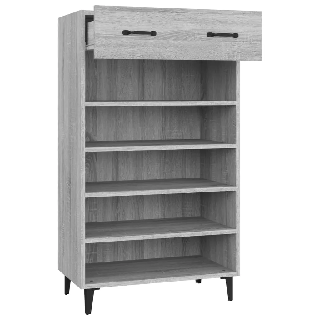Shoe Cabinet Grey Sonoma 60x35x105 cm Engineered Wood